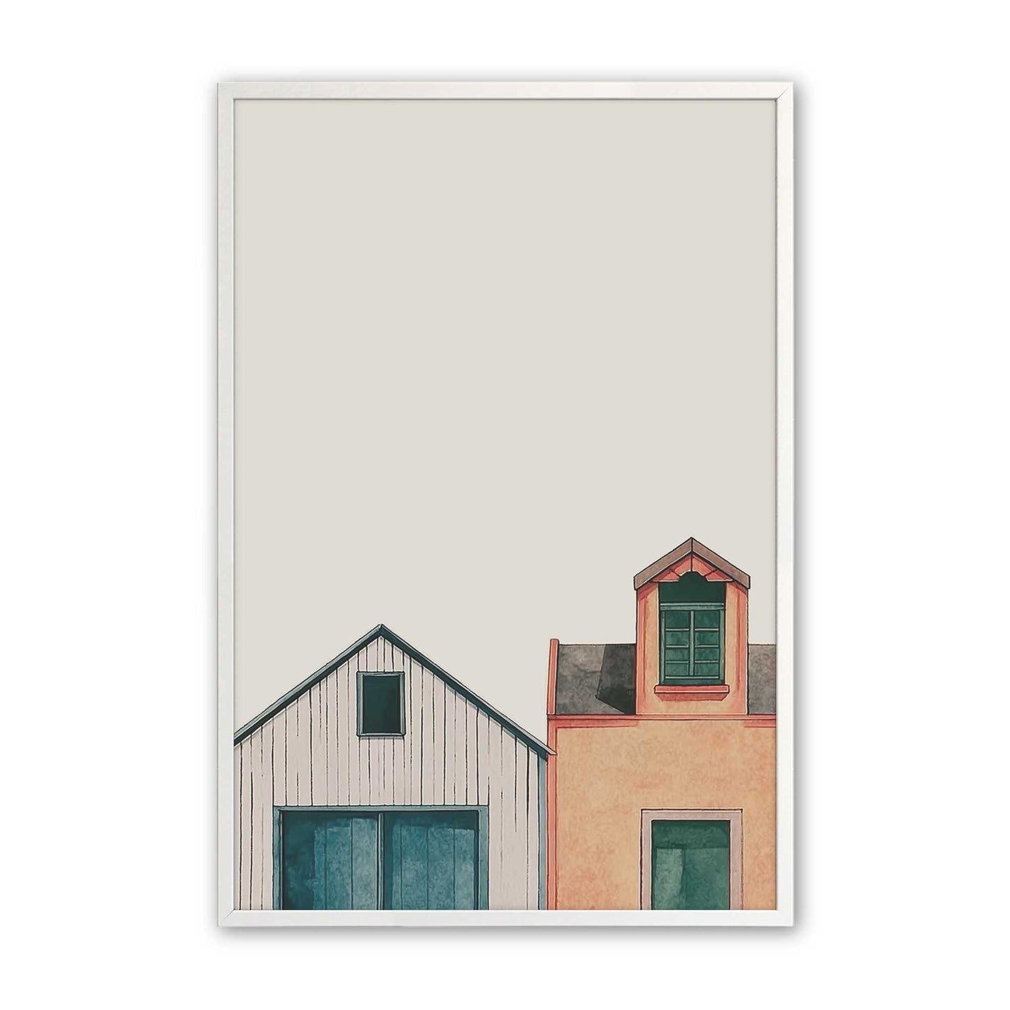 [Color:Opaque White], Picture of art in a Opaque White frame