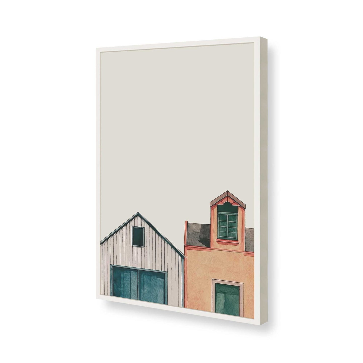 [Color:Opaque White], Picture of art in a Opaque White frame of the corner