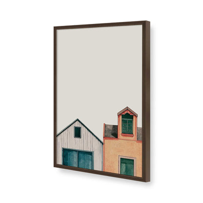 [Color:Brown], Picture of art in a Brown frame of the corner