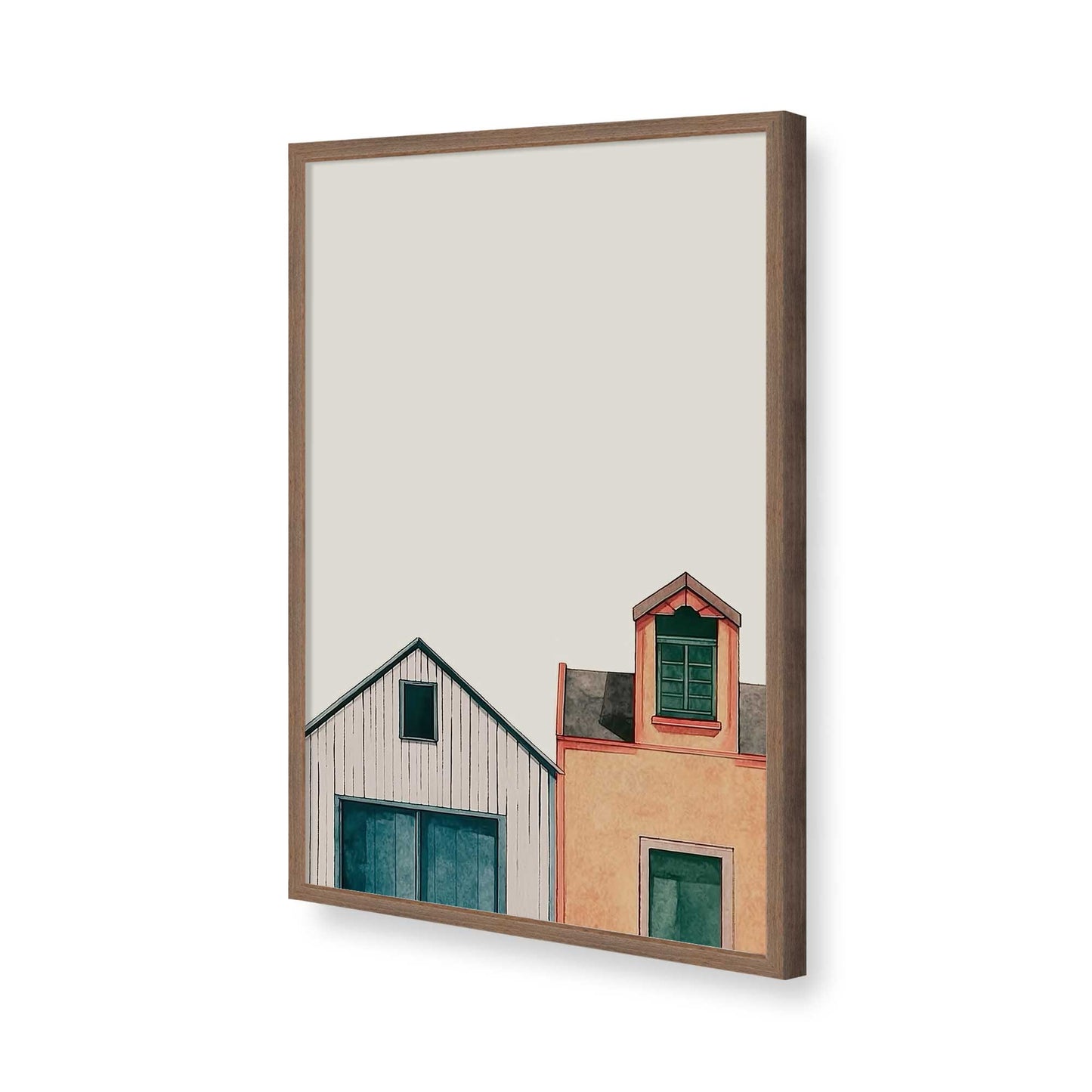 [Color:Walnut], Picture of art in a Walnut frame of the corner