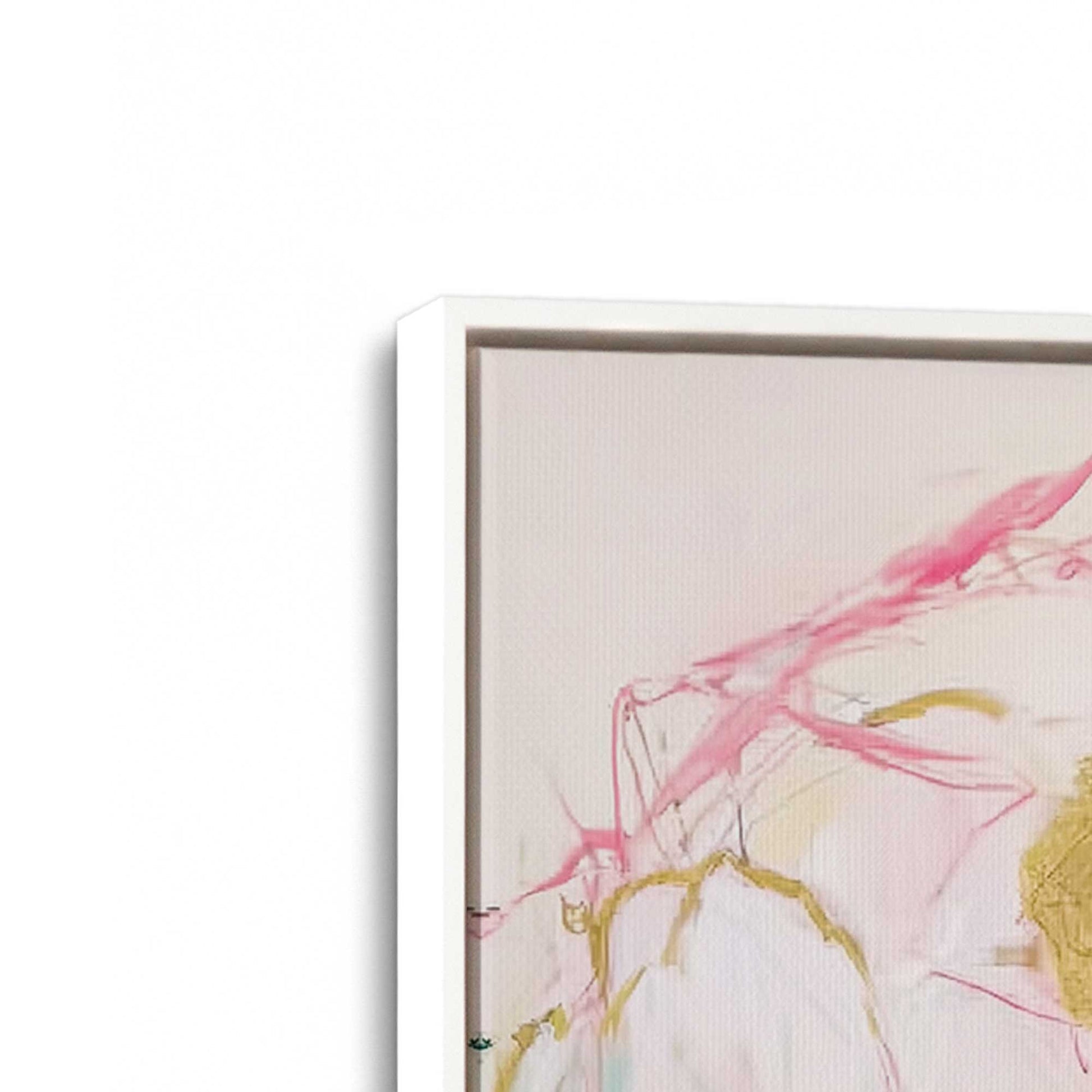 [Color:Opaque White], Picture of art in a White frame at an angle