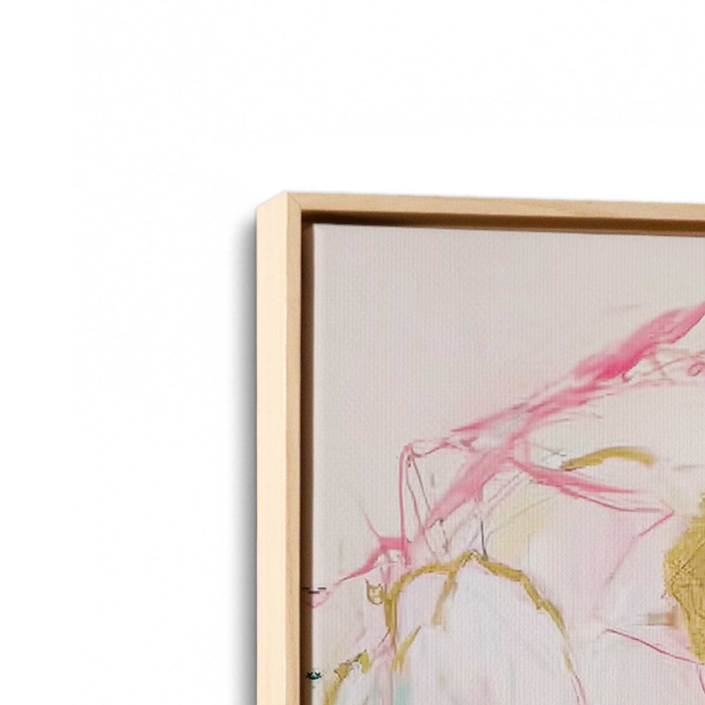 [Color:American Maple], Picture of art in a American Maple frame at an angle