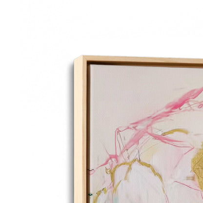 [Color:American Maple], Picture of art in a American Maple frame at an angle