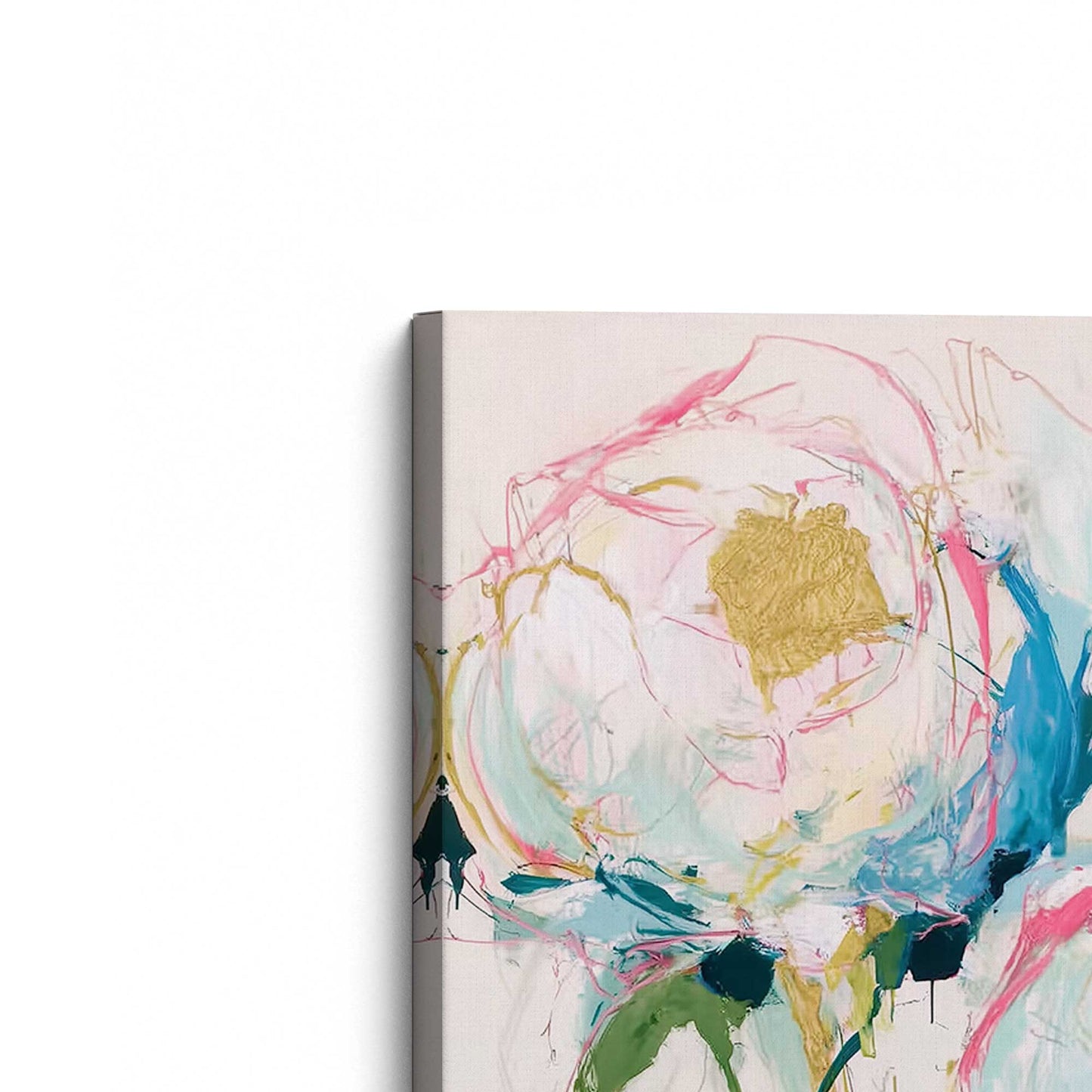 [Color:Stretched Canvas], Picture of the corner of the art