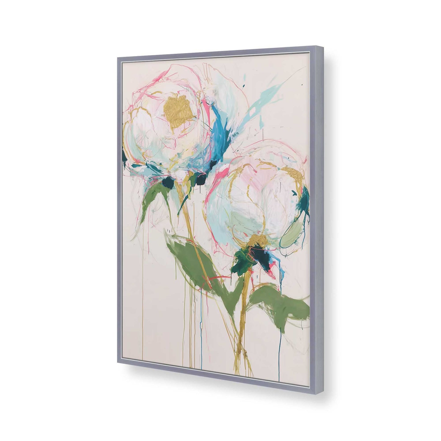 [Color:Polished Chrome], Picture of art in a Polished Chrome frame of the corner