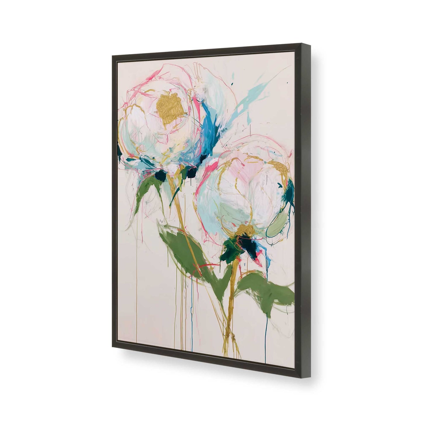 [Color:Satin Black], Picture of art in a Satin Black frame of the corner