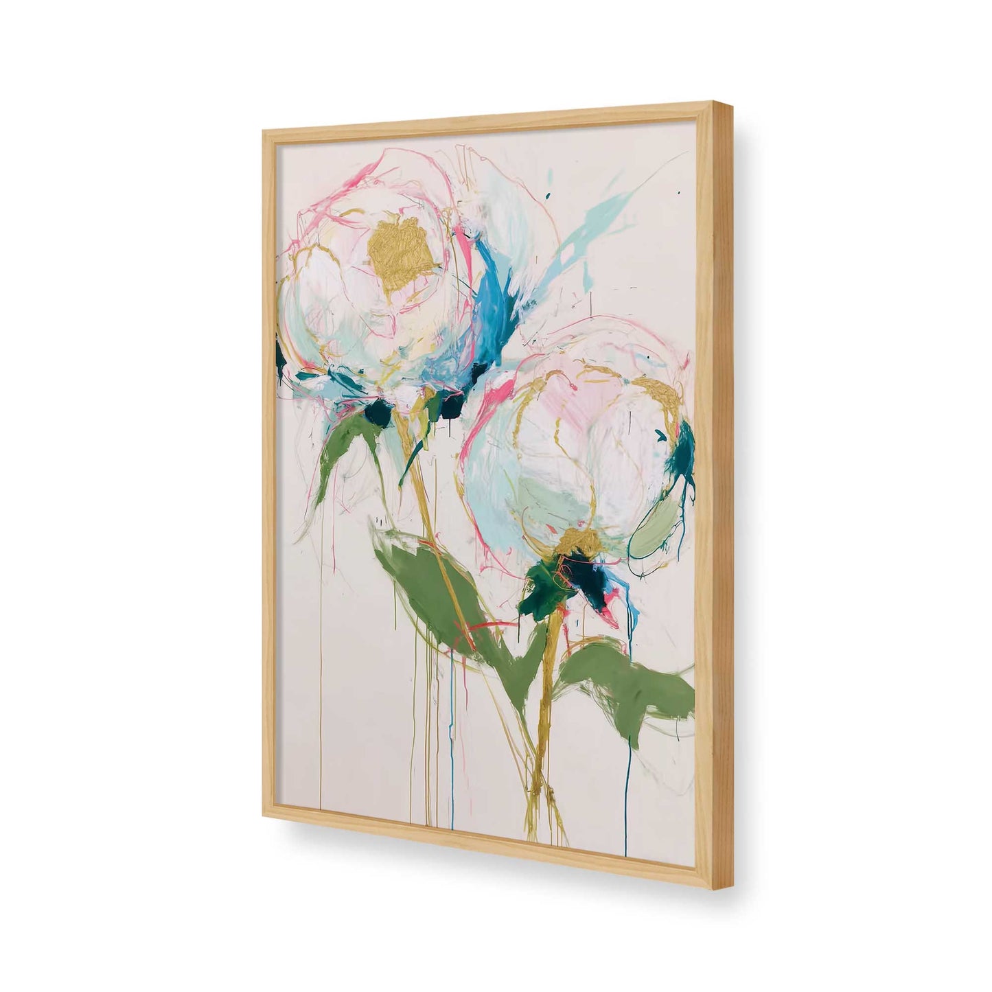 [Color:American Maple], Picture of art in a American Maple frame of the corner
