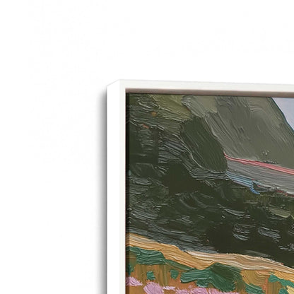 [Color:Opaque White], Picture of art in a White frame at an angle
