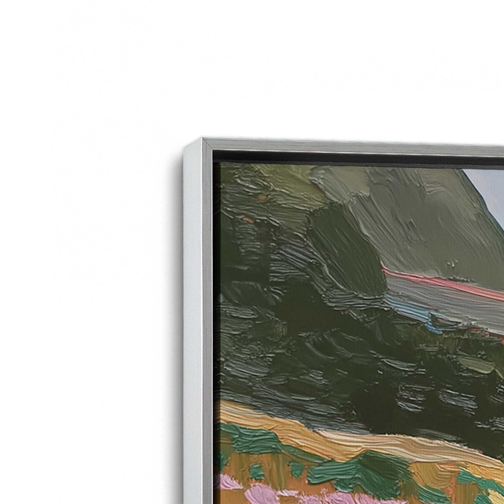 [Color:Polished Chrome], Picture of art in a Polished Chrome frame at an angle