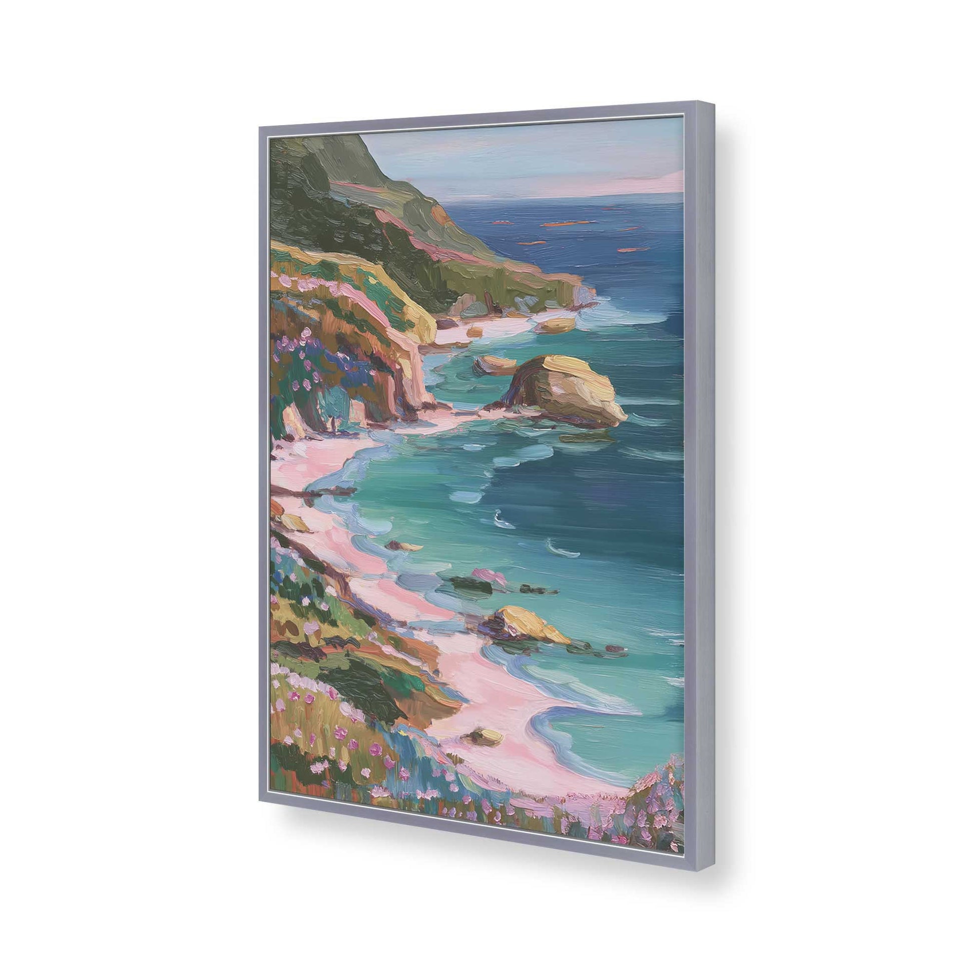 [Color:Polished Chrome], Picture of art in a Polished Chrome frame of the corner