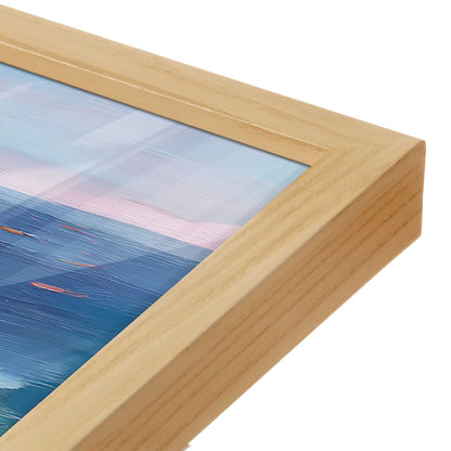 [Color:American Maple], Picture of art in a American Maple frame at an angle