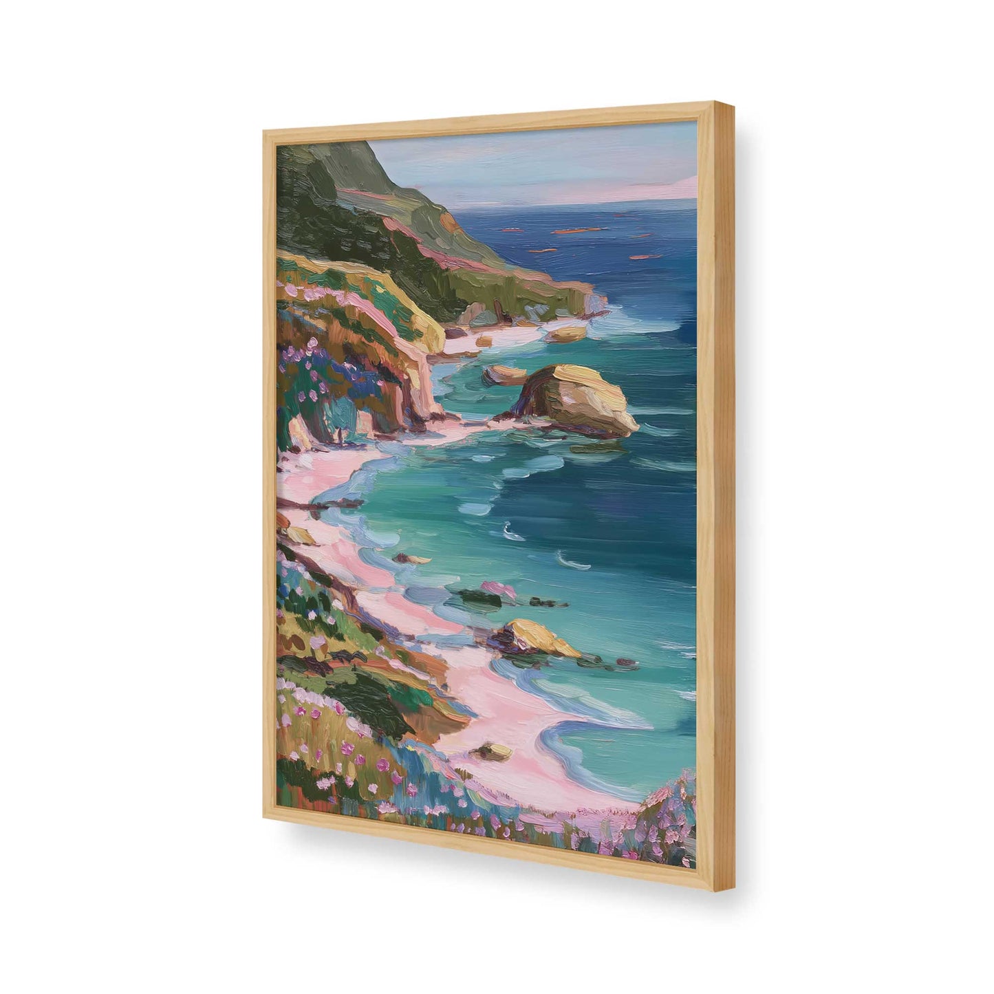 [Color:American Maple], Picture of art in a American Maple frame of the corner