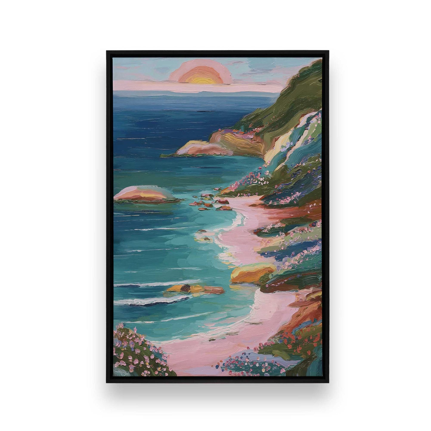 [Color:Satin Black], Picture of art in a Satin Black frame