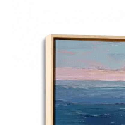 [Color:American Maple], Picture of art in a American Maple frame at an angle