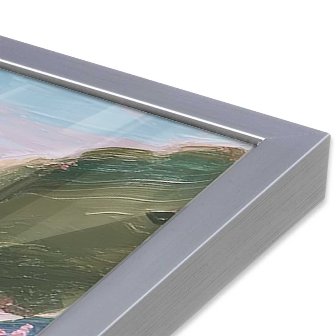 [Color:Polished Chrome], Picture of art in a Polished Chrome frame at an angle