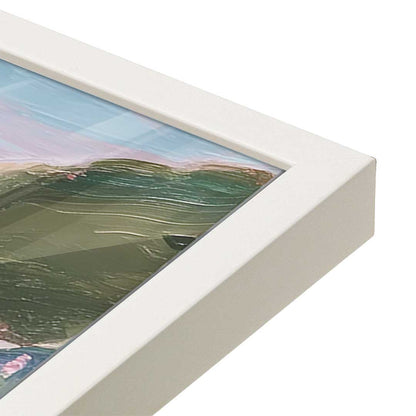 [Color:Opaque White], Picture of art in a Opaque White frame at an angle