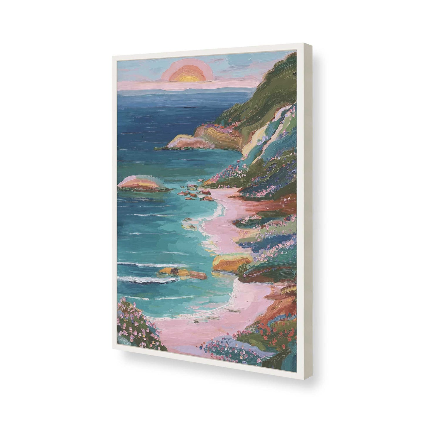 [Color:Opaque White], Picture of art in a Opaque White frame of the corner