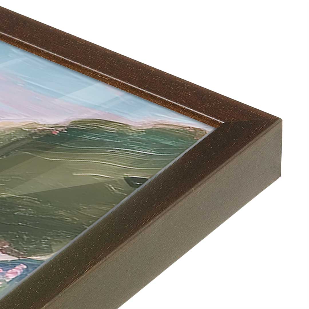 [Color:Belvinder Brown], Picture of art in a Belvinder Brown frame at an angle