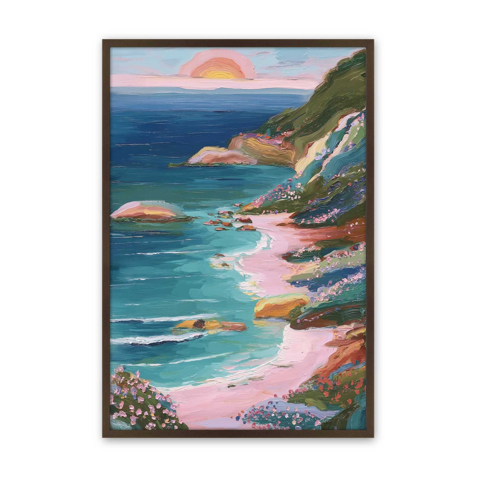 [Color:Brown], Picture of art in a Brown frame