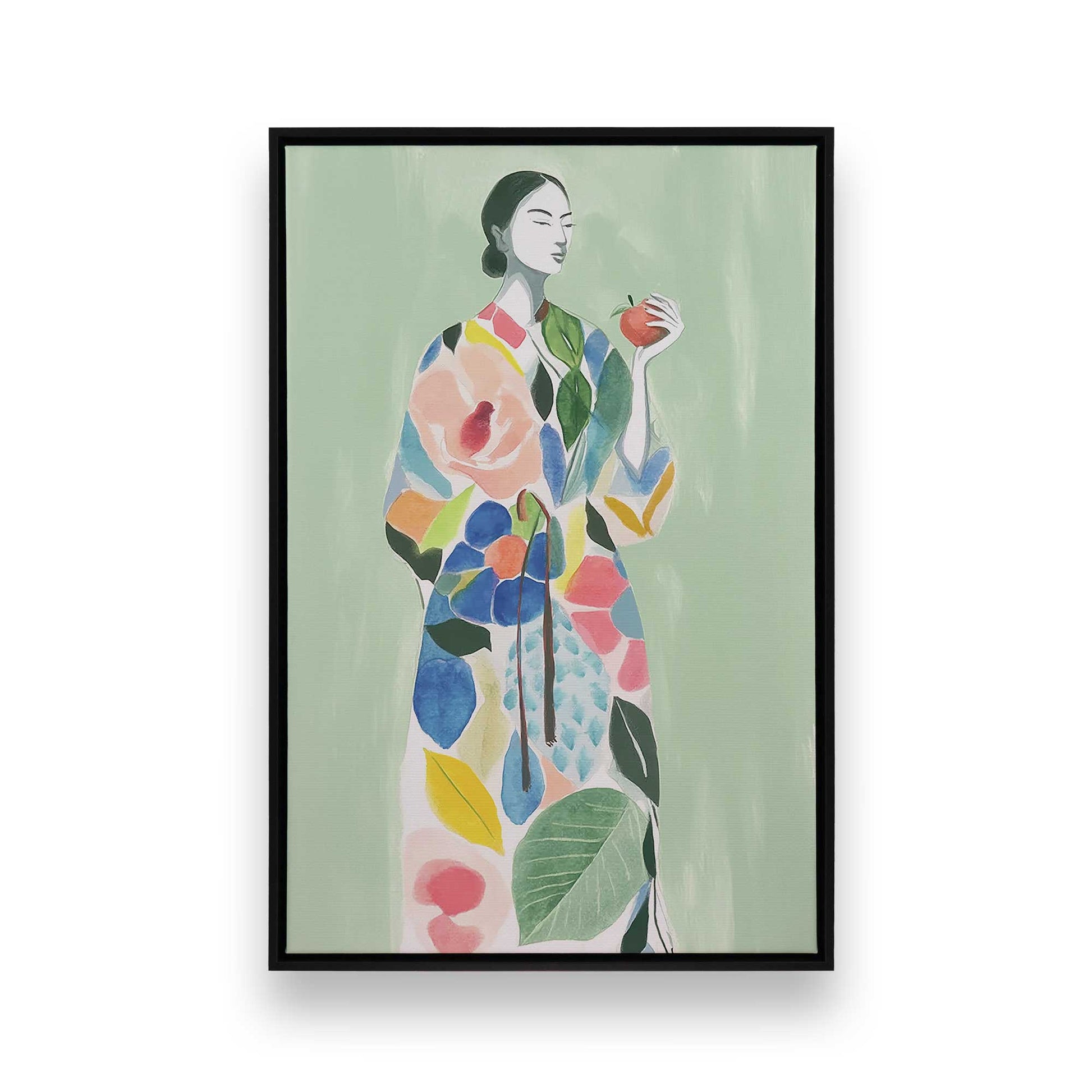 [Color:Satin Black], Picture of art in a Satin Black frame
