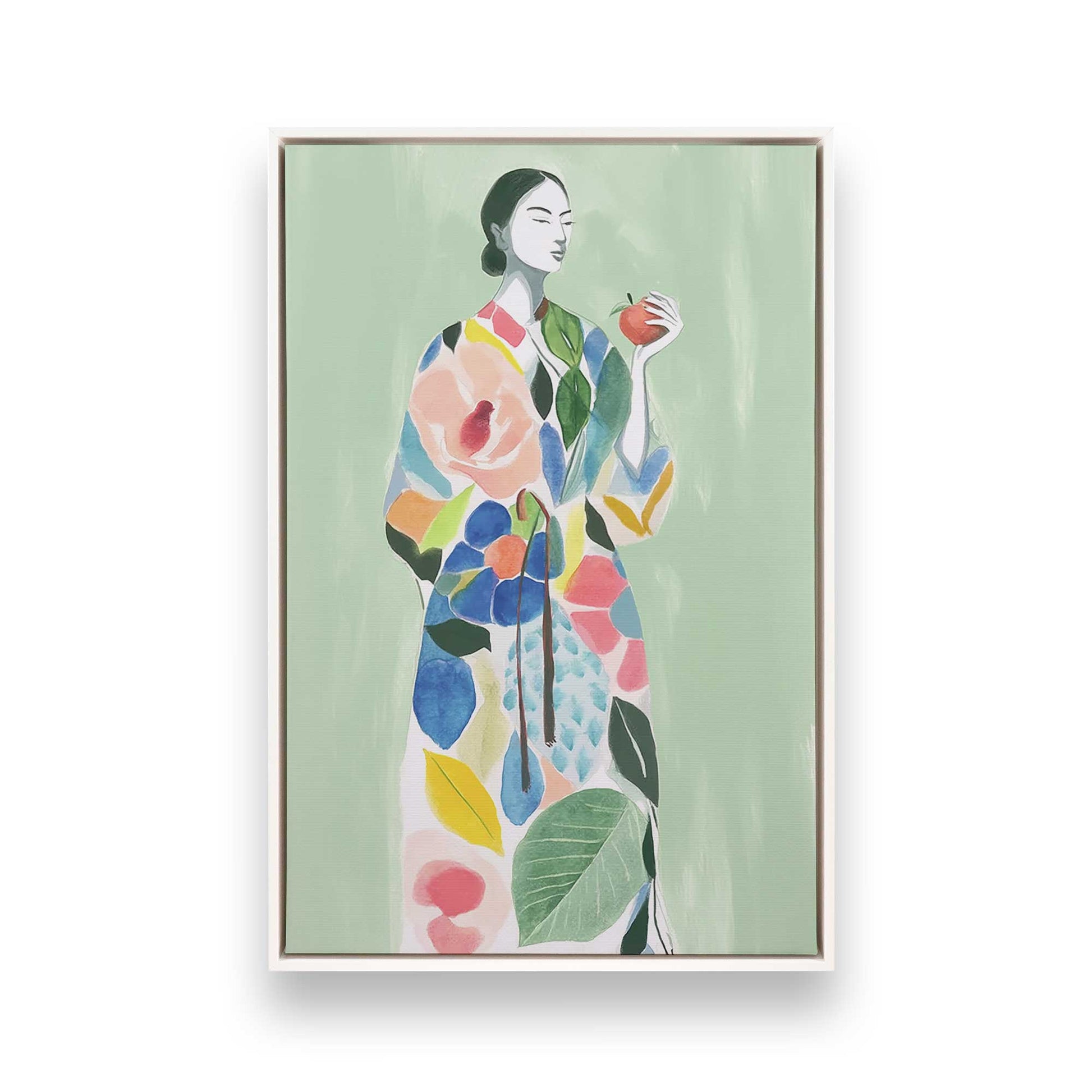 [Color:Opaque White], Picture of art in a White frame