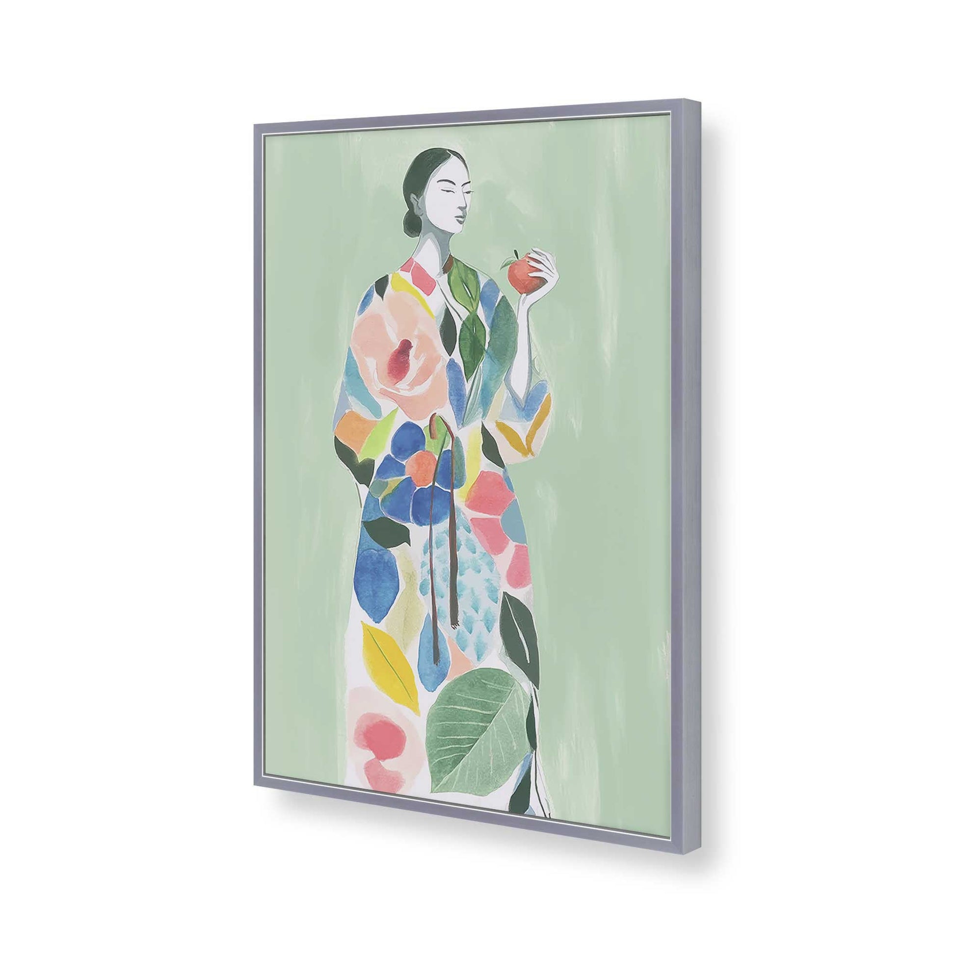[Color:Polished Chrome], Picture of art in a Polished Chrome frame of the corner