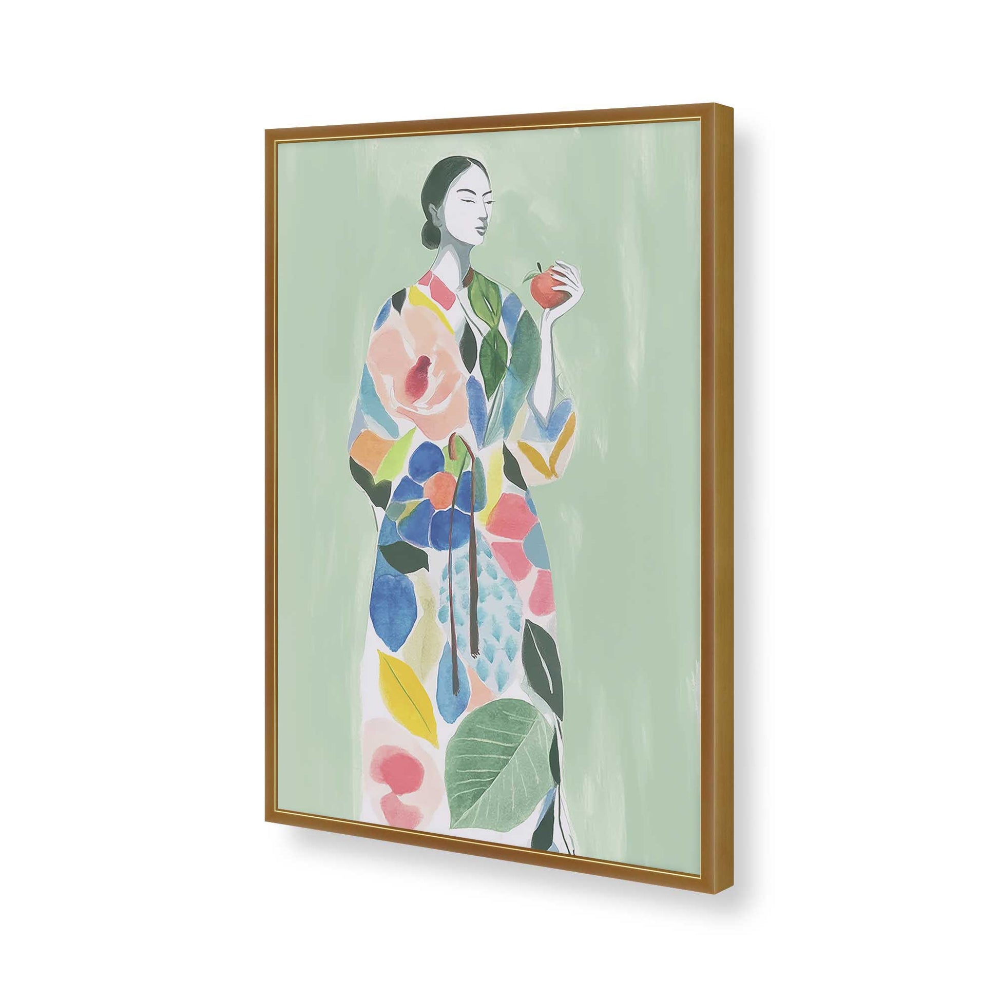 [Color:Polished Gold], Picture of art in a Polished Gold frame of the corner