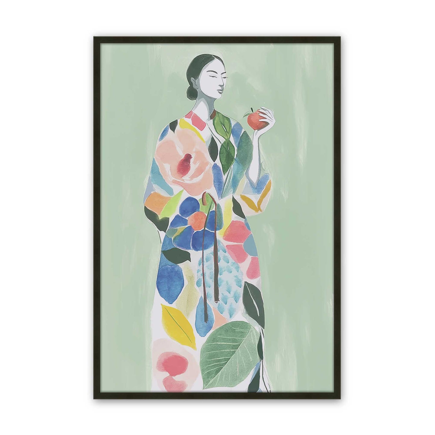 [Color:Satin Black], Picture of art in a Satin Black frame