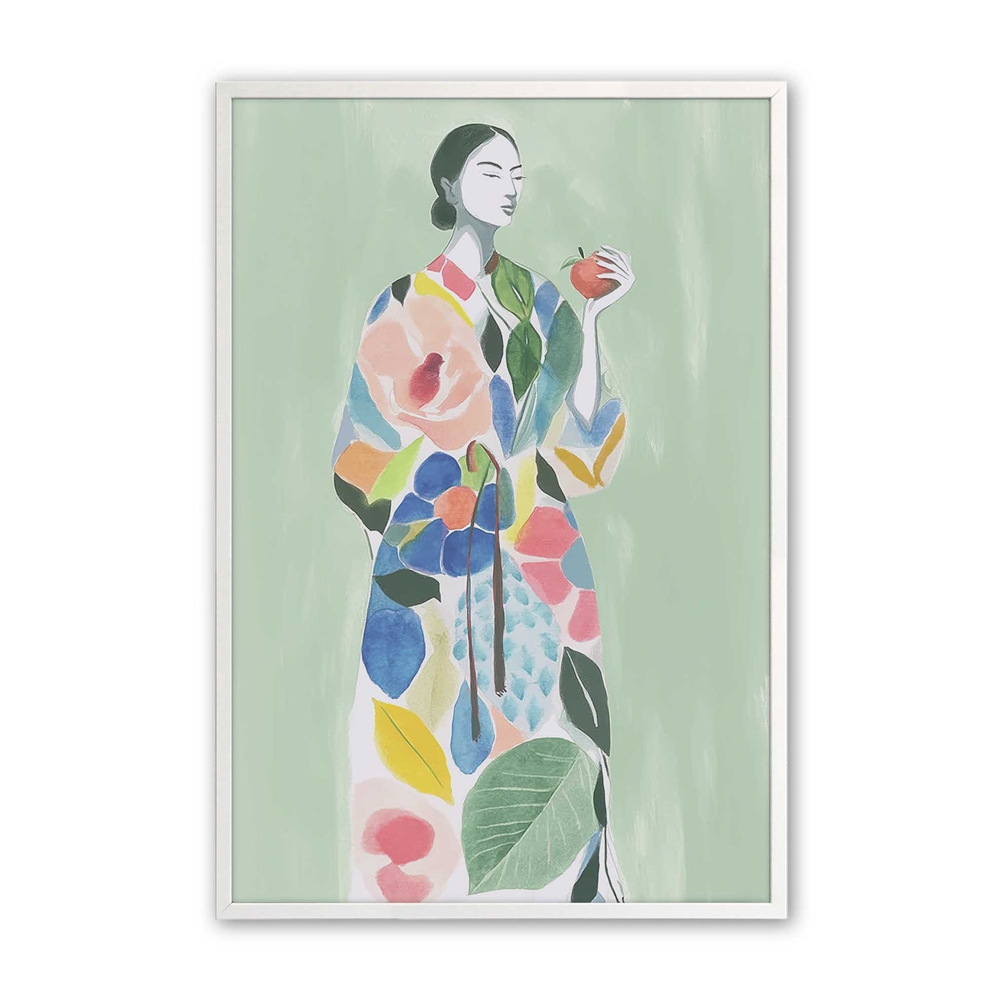 [Color:Opaque White], Picture of art in a Opaque White frame