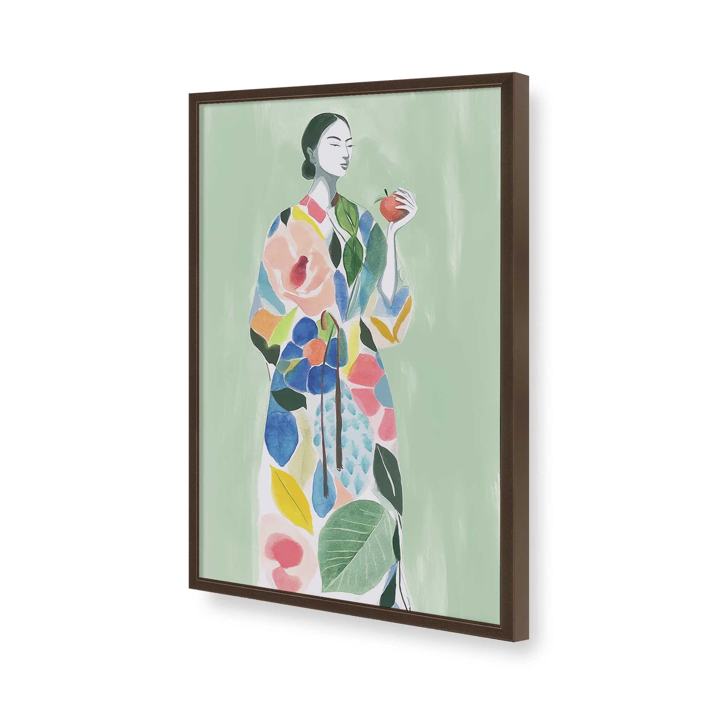 [Color:Belvinder Brown], Picture of art in a Belvinder Brown frame of the corner
