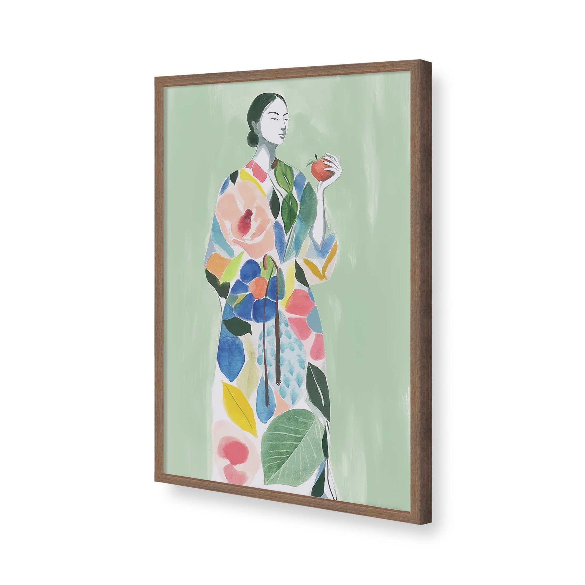 [Color:Walnut], Picture of art in a Walnut frame of the corner