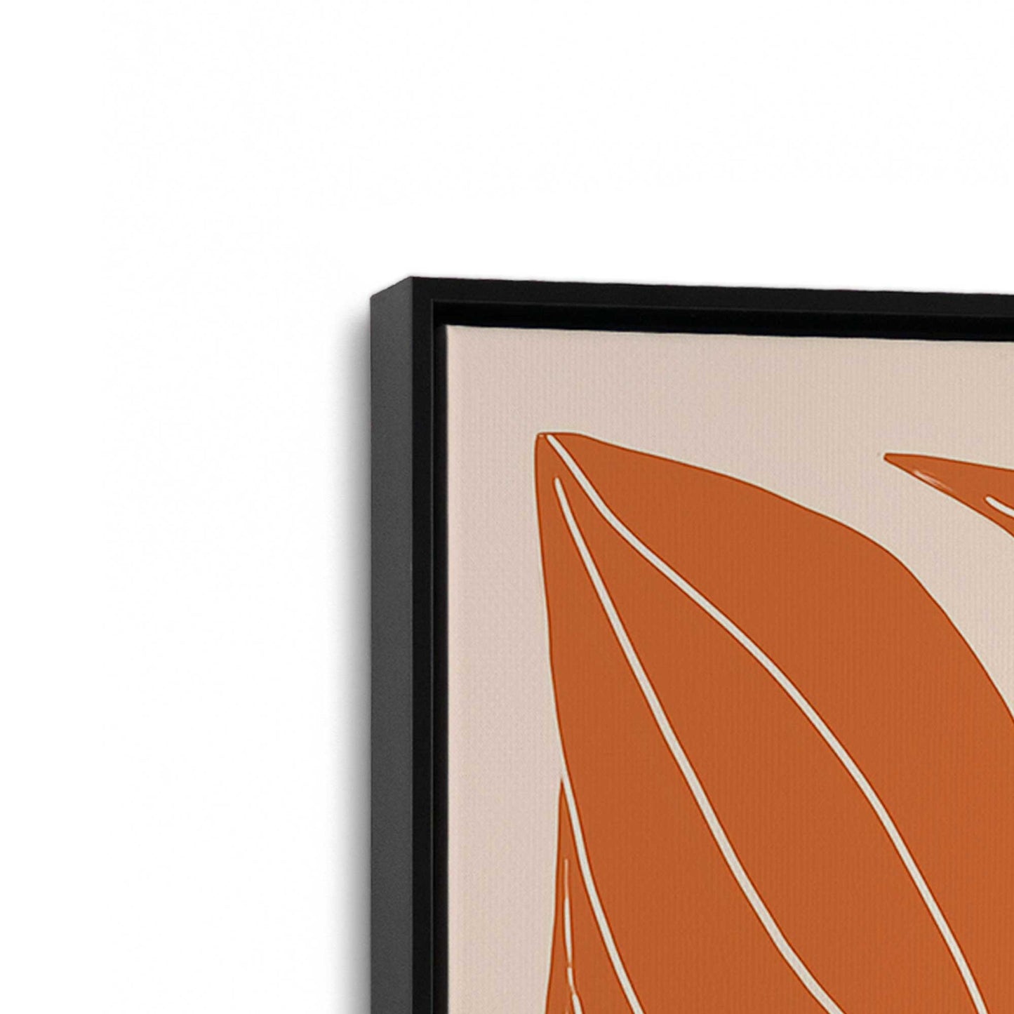 [Color:Satin Black], Picture of art in a Satin Black frame at an angle