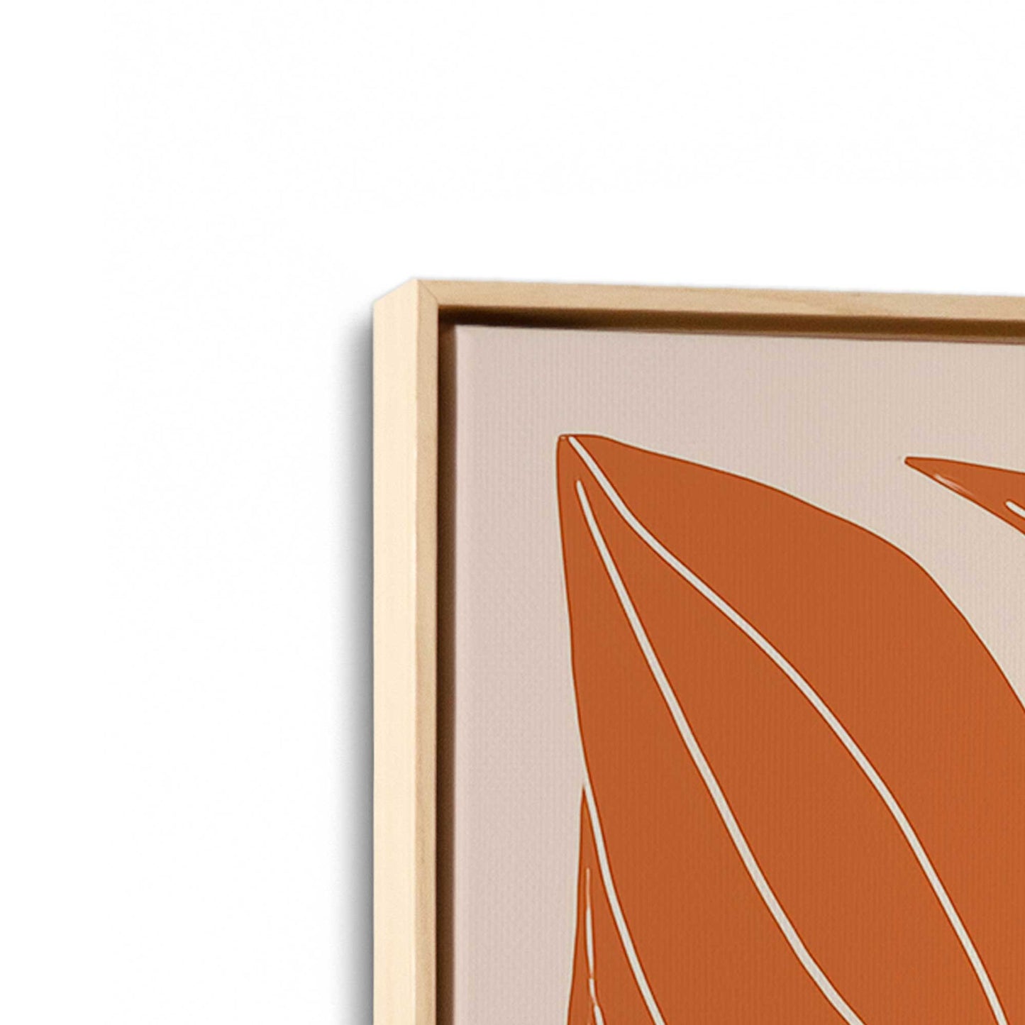 [Color:American Maple], Picture of art in a American Maple frame at an angle