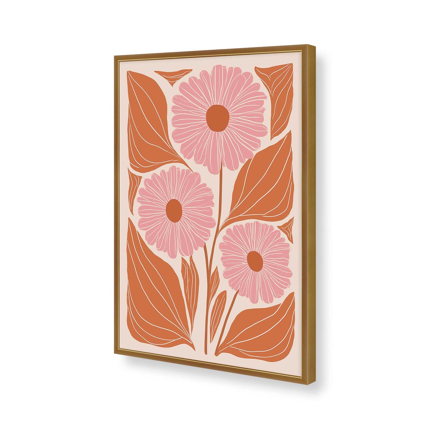 [Color:Polished Gold], Picture of art in a Polished Gold frame of the corner