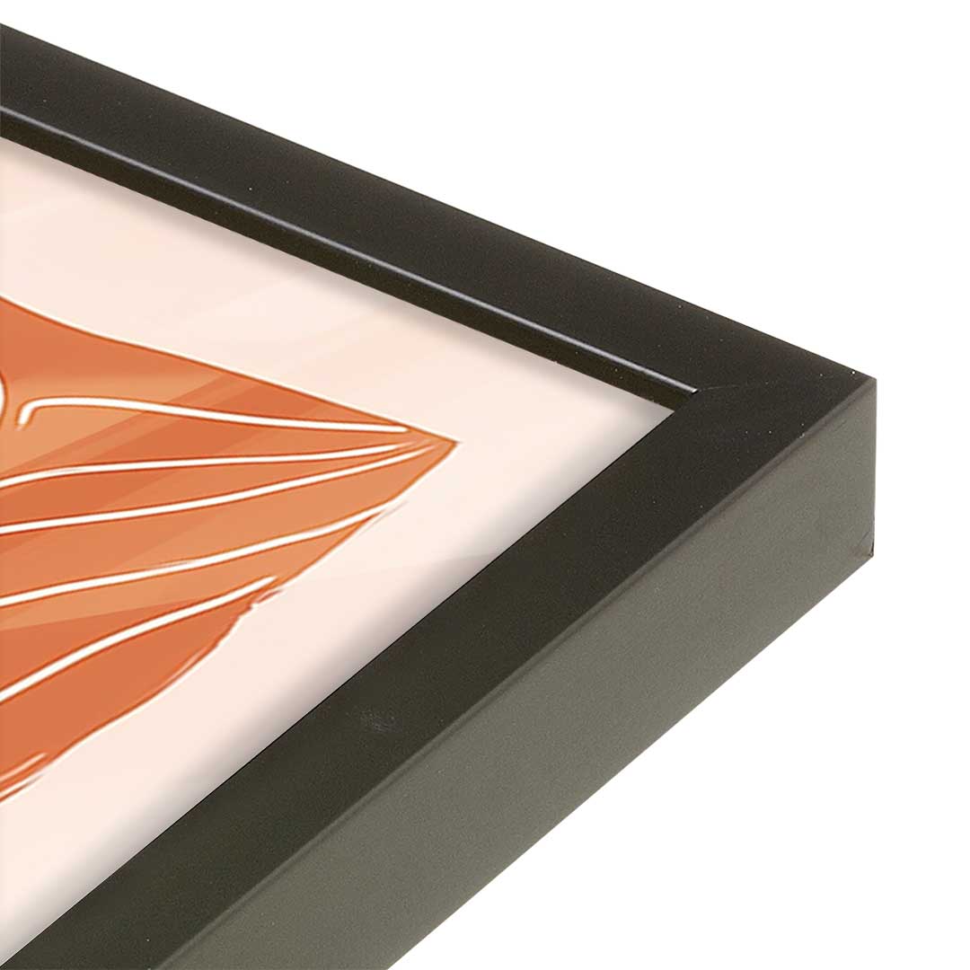 [Color:Satin Black], Picture of art in a Satin Black frame at an angle