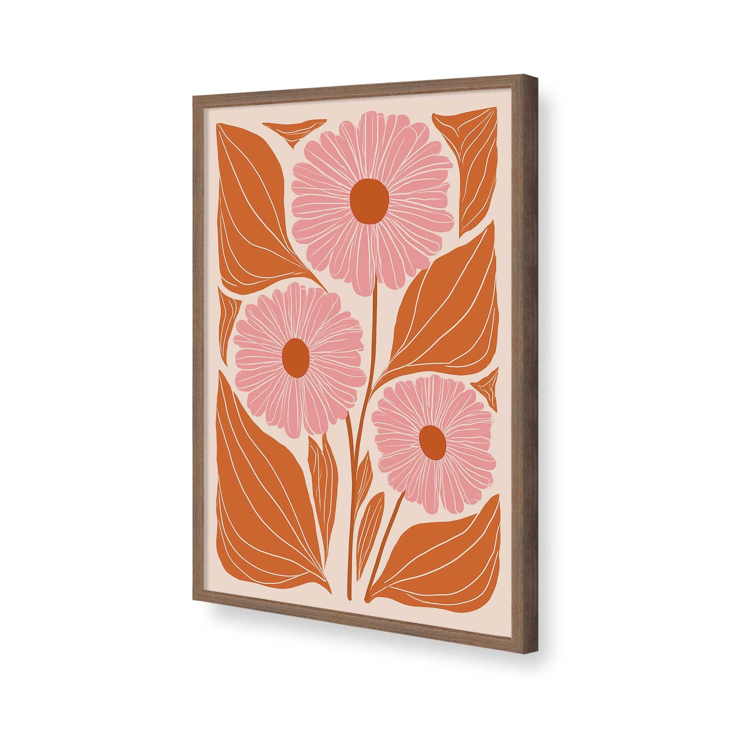 [Color:Walnut], Picture of art in a Walnut frame of the corner