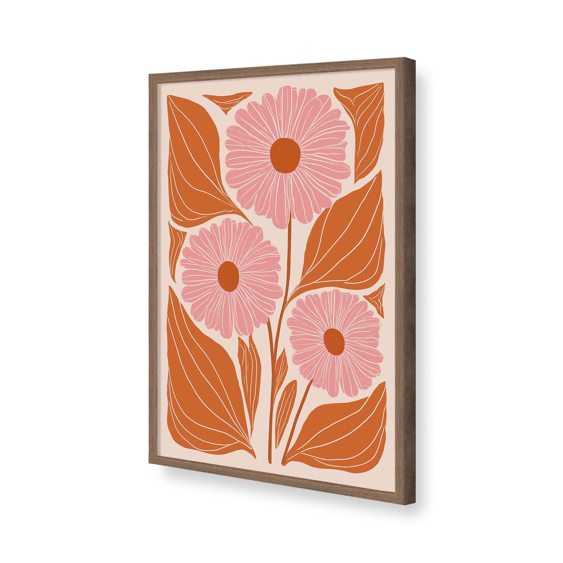 [Color:Walnut], Picture of art in a Walnut frame of the corner