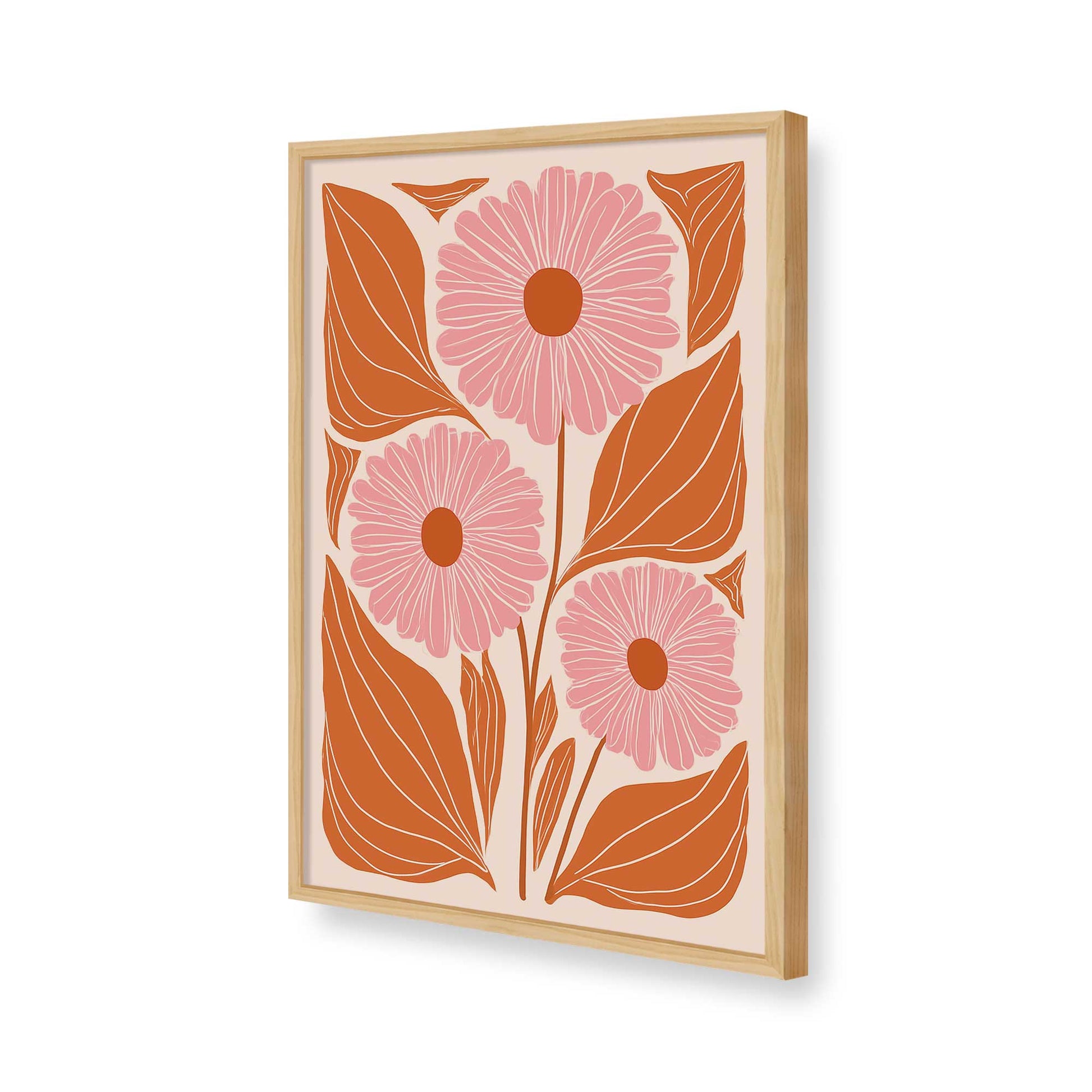 [Color:American Maple], Picture of art in a American Maple frame of the corner