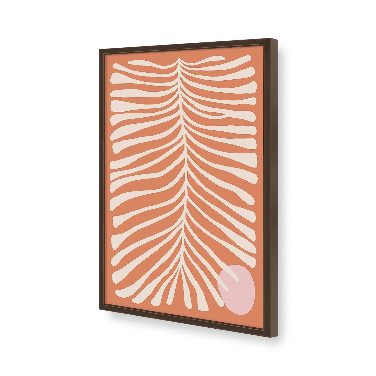 [Color:Brown], Picture of art in a Brown frame of the corner