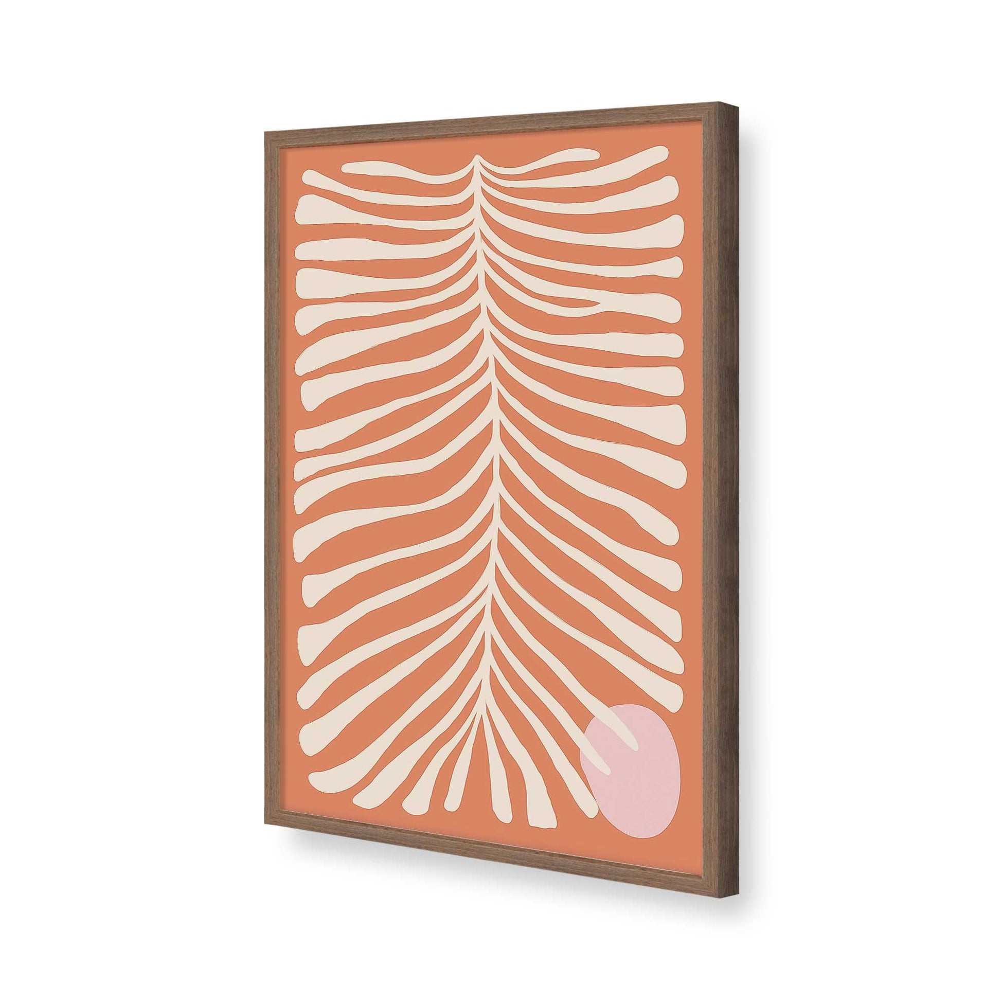 [Color:Walnut], Picture of art in a Walnut frame of the corner