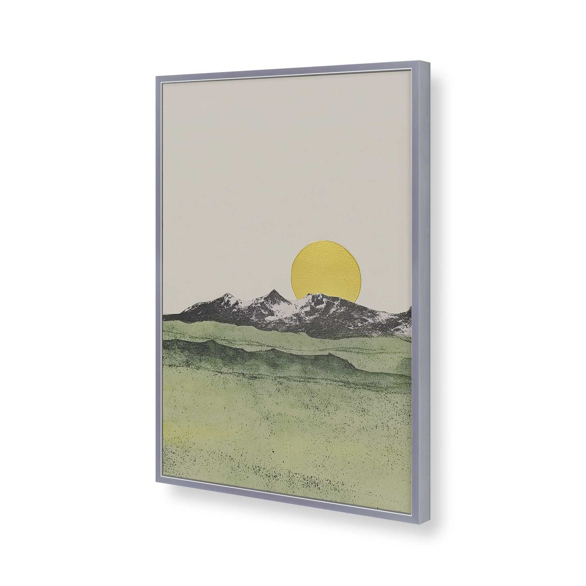 [Color:Polished Chrome], Picture of art in a Polished Chrome frame of the corner