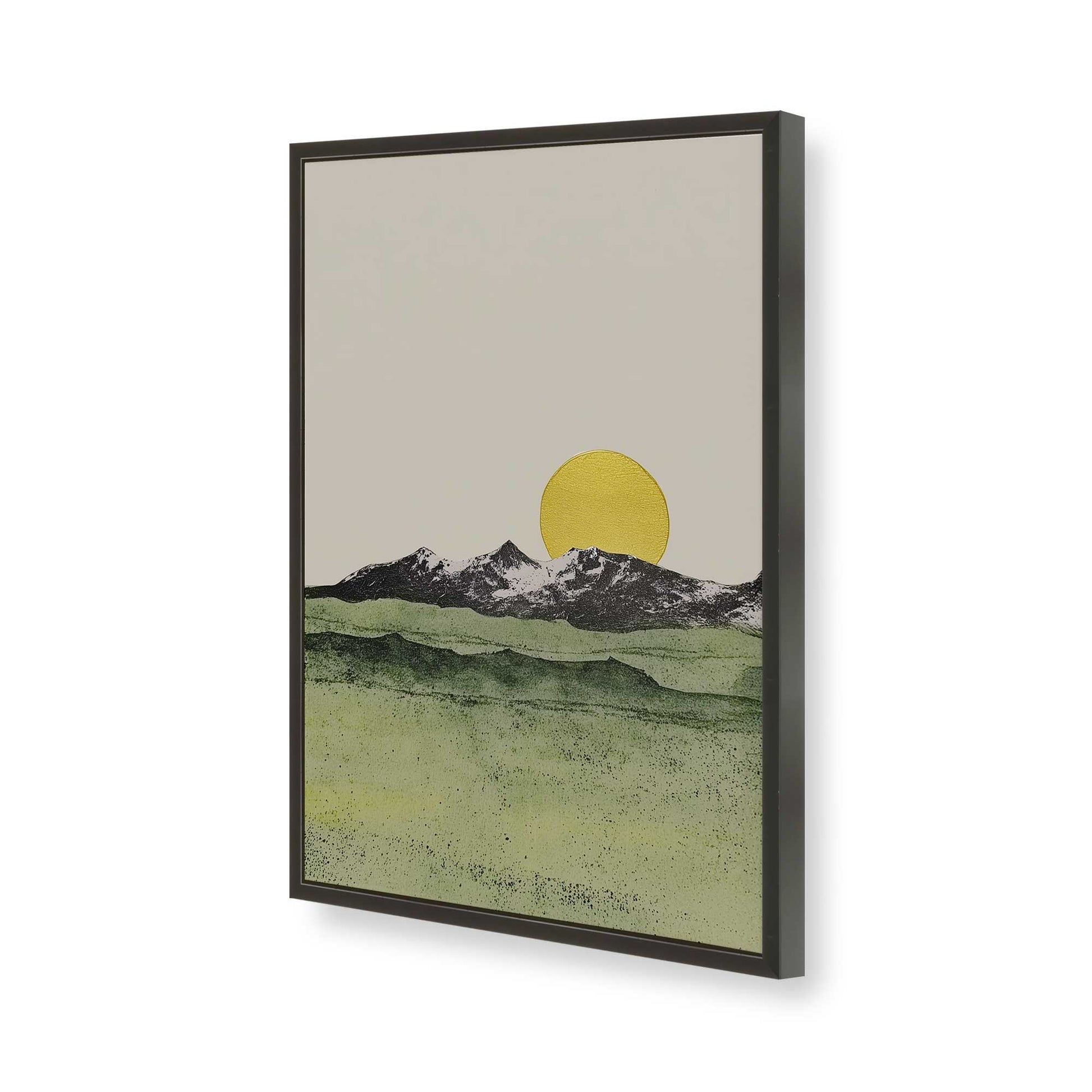 [Color:Satin Black], Picture of art in a Satin Black frame of the corner