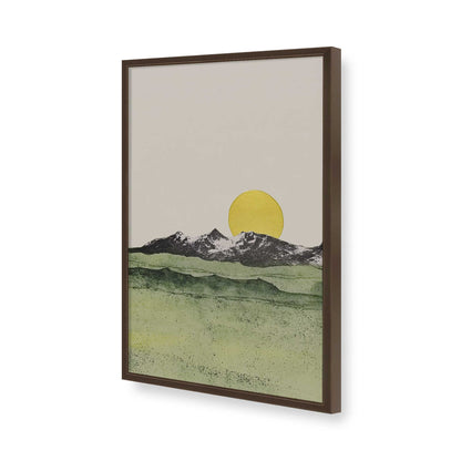 [Color:Brown], Picture of art in a Brown frame of the corner