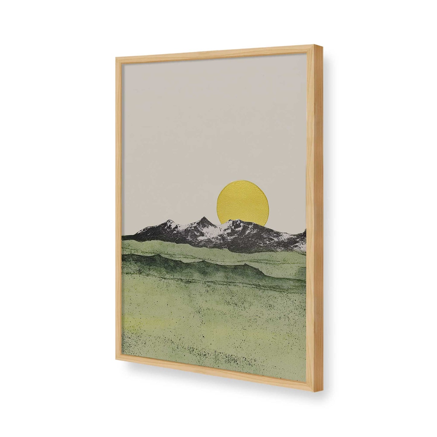[Color:American Maple], Picture of art in a American Maple frame of the corner