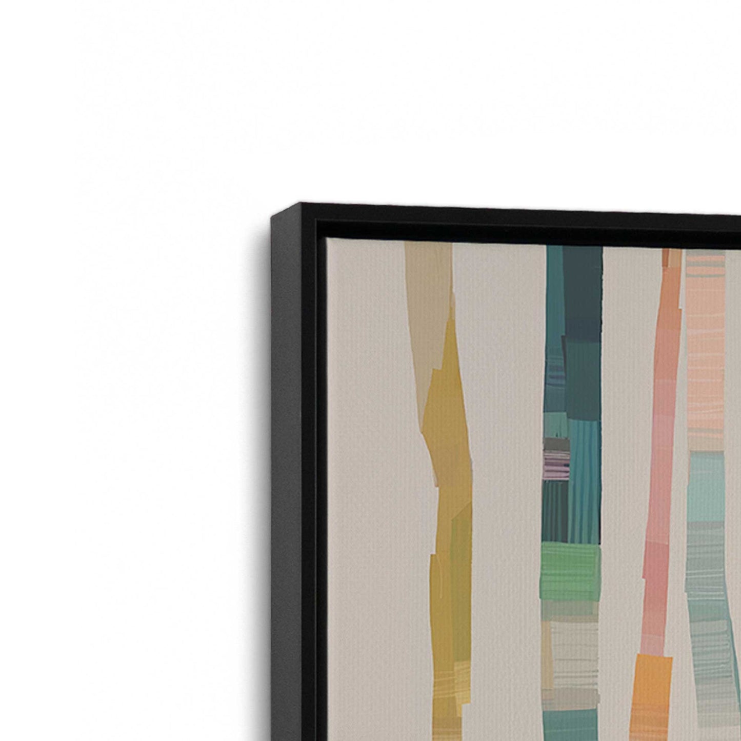 [Color:Satin Black], Picture of art in a Satin Black frame at an angle