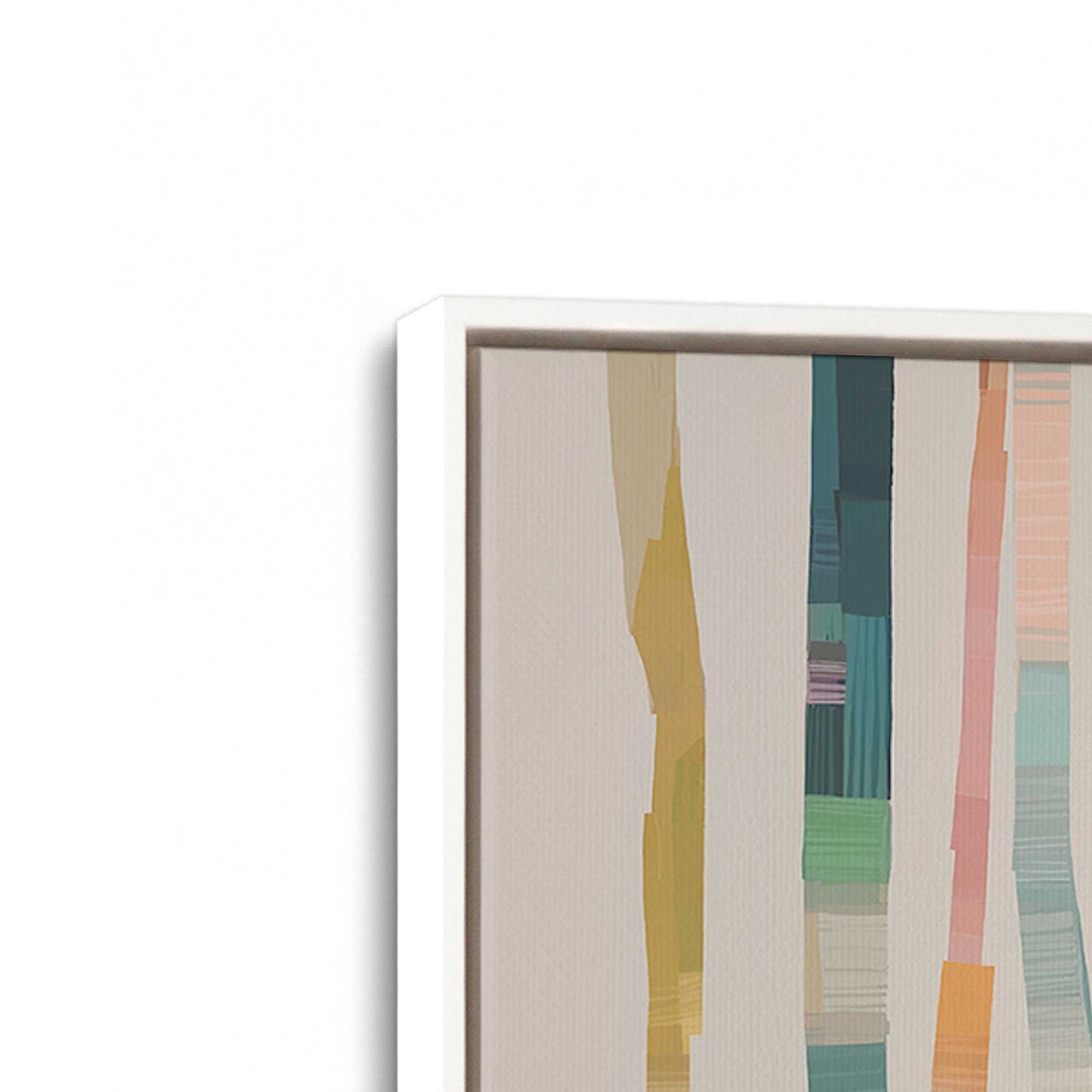 [Color:Opaque White], Picture of art in a White frame at an angle