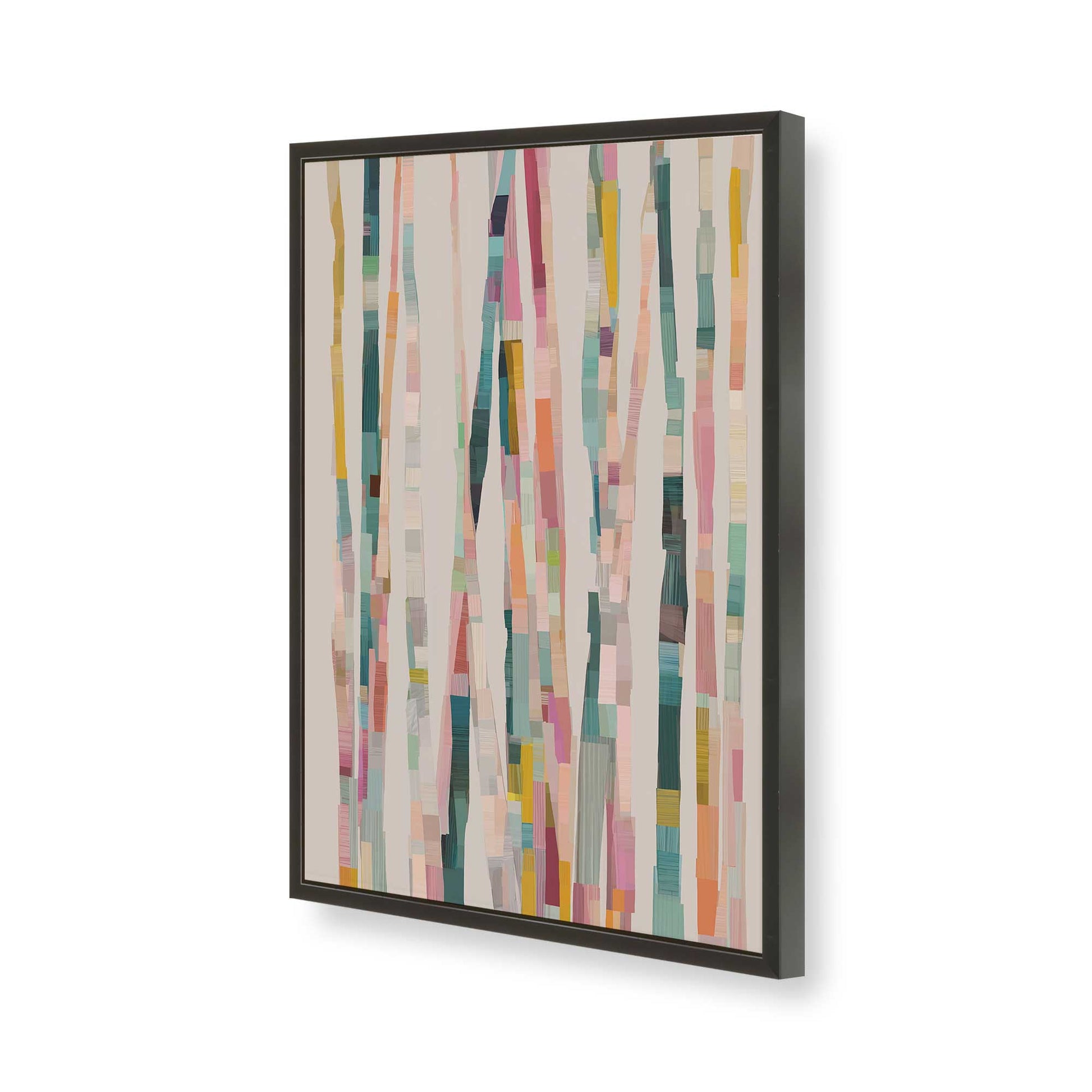 [Color:Satin Black], Picture of art in a Satin Black frame of the corner