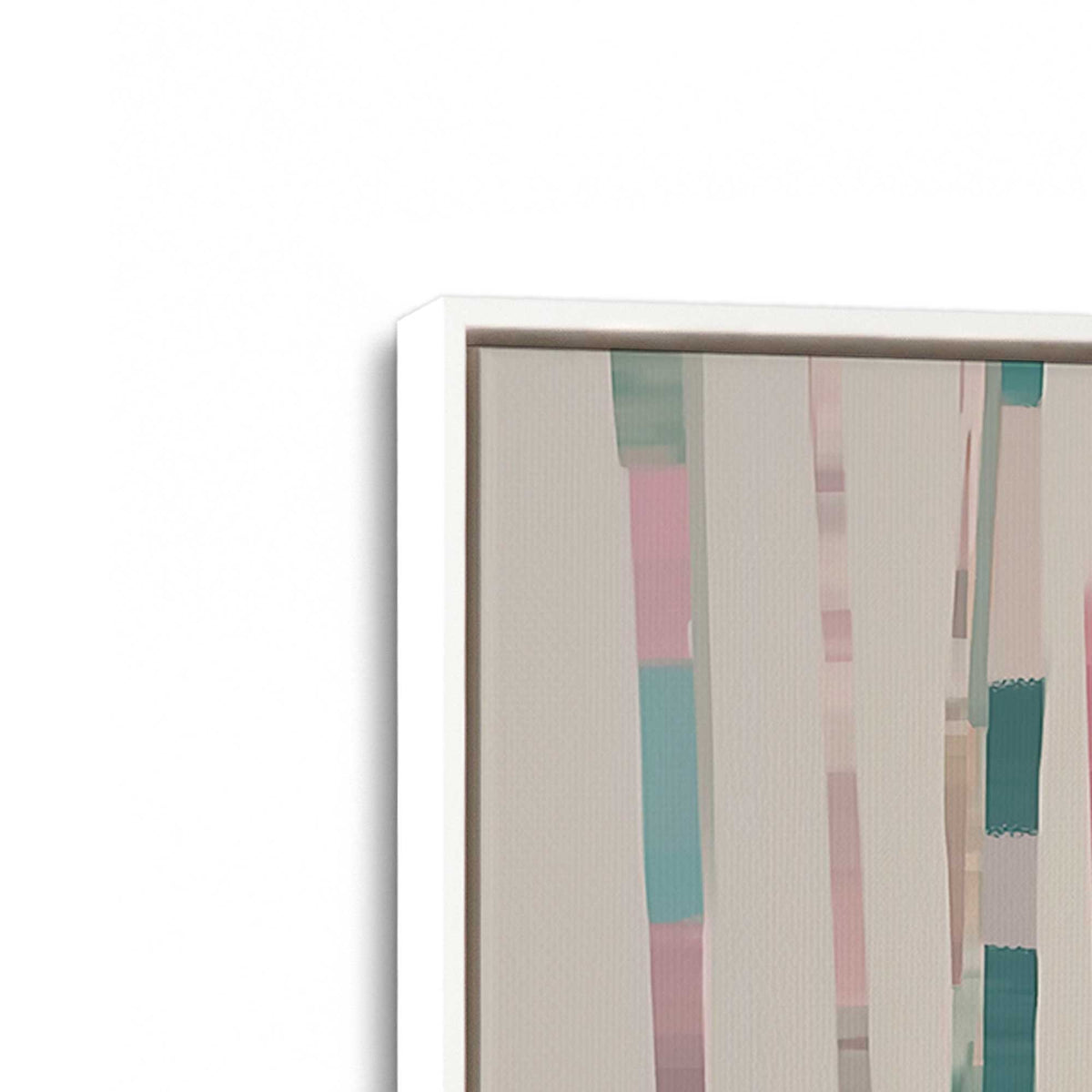 [Color:Opaque White], Picture of art in a White frame at an angle