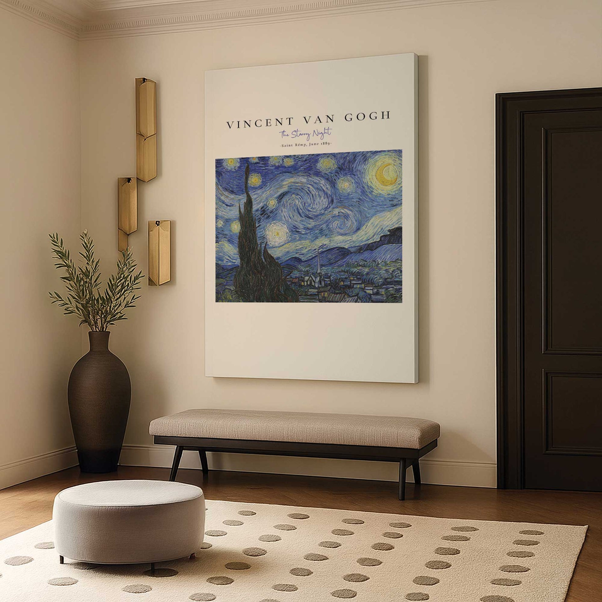 [Color:Stretched Canvas], Picture of art in a room