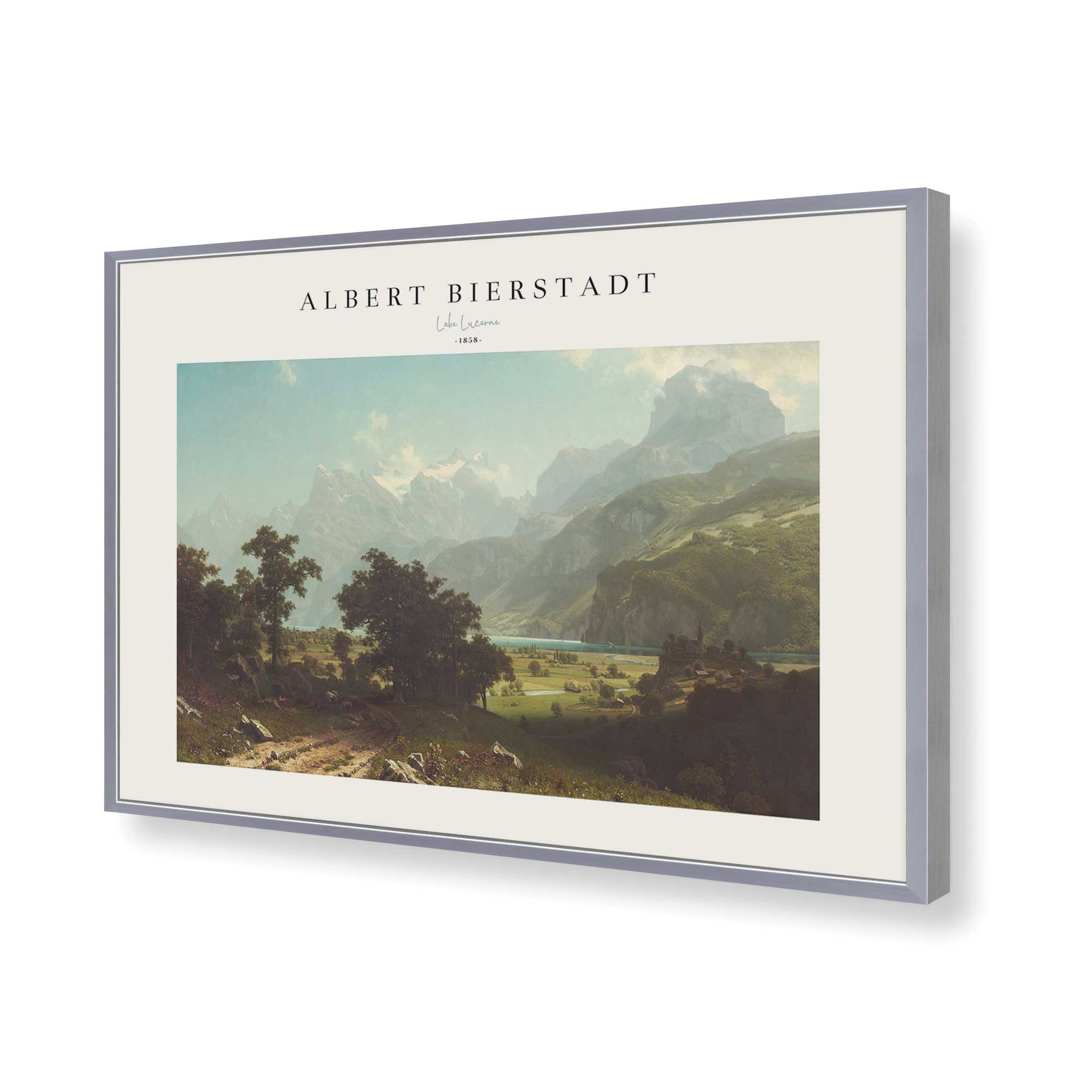 [Color:Polished Chrome], Picture of art in a Polished Chrome frame of the corner